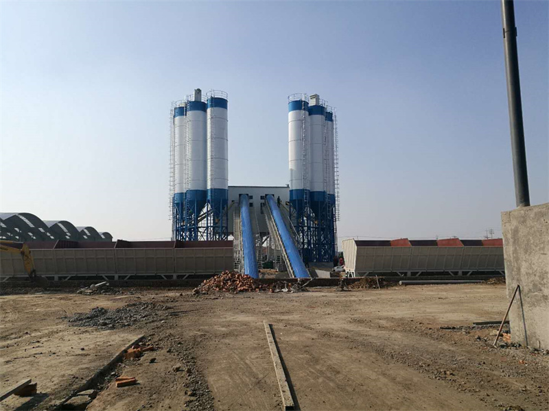 Wet Ready HLS180 Big Type Concrete Batching Plant