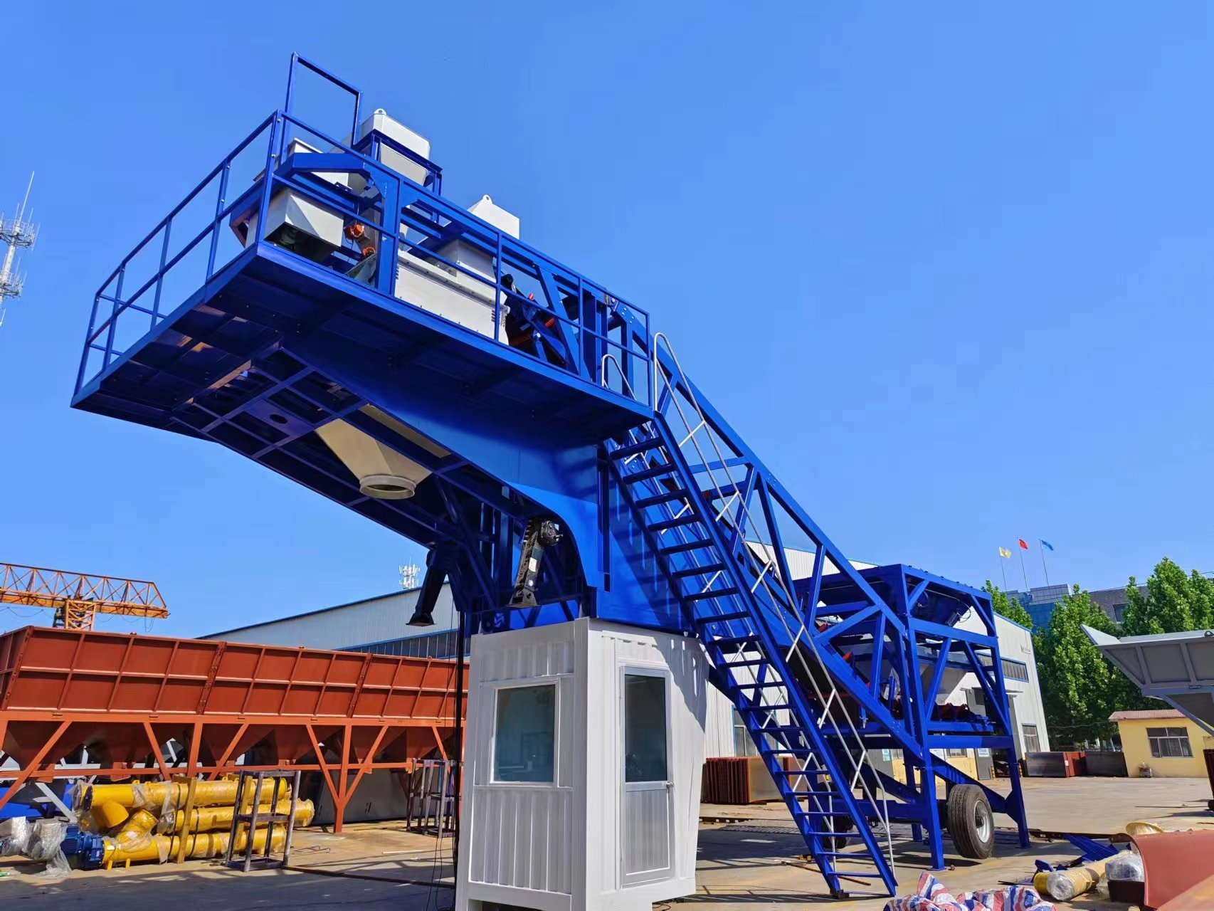 mobile concrete mixing plant