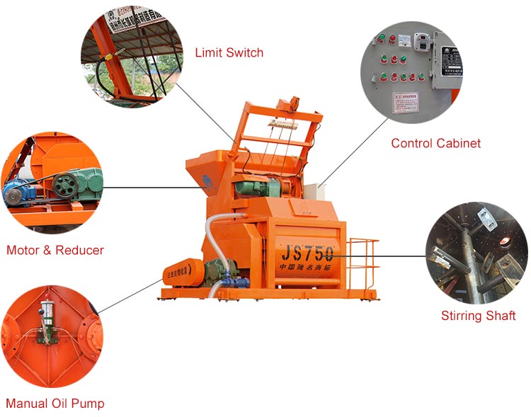 Twin Shaft Concrete Mixer For Sale