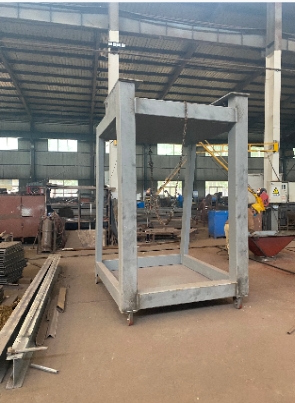 control room of mobile concrete mixing plant